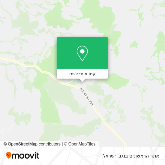 מפת אתר הראשונים בנגב