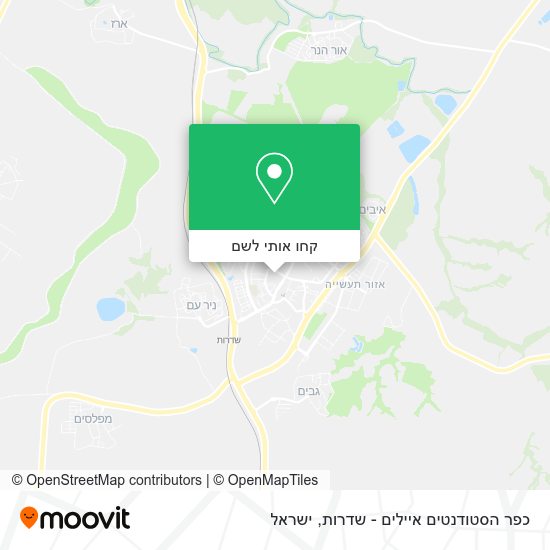 מפת כפר הסטודנטים איילים - שדרות