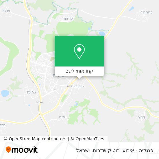 מפת פנטזיה - אירועי בוטיק שדרות