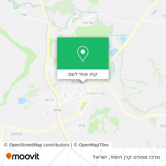 מפת מרכז ספורט קרן היסוד