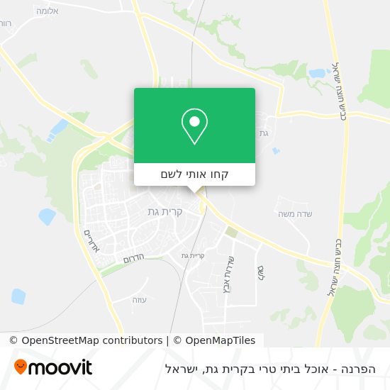מפת הפרנה - אוכל ביתי טרי בקרית גת