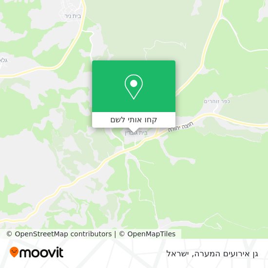 מפת גן אירועים המערה