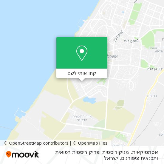 מפת אסתטיקאית. מניקוריסטית ופדיקוריסטית רפואית ותכנאית ציפורנים