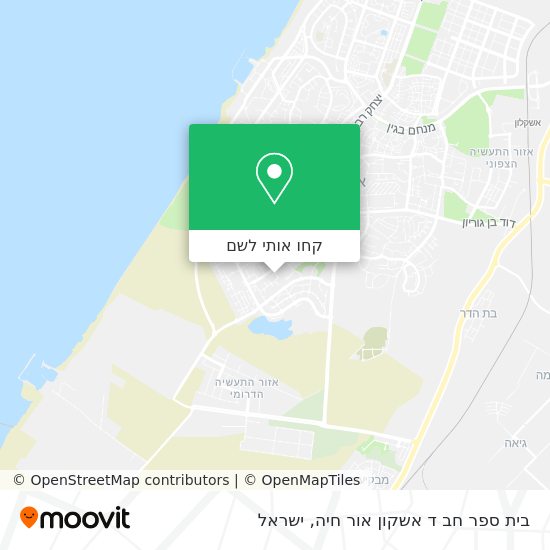 מפת בית ספר חב ד אשקון אור חיה