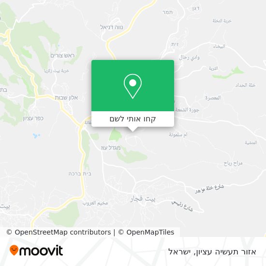 מפת אזור תעשיה עציון
