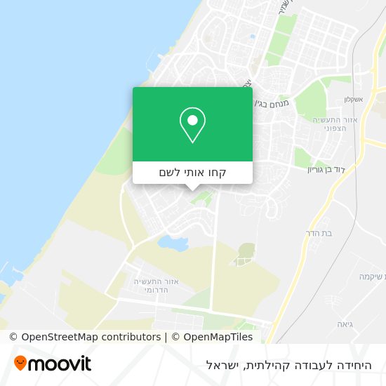 מפת היחידה לעבודה קהילתית