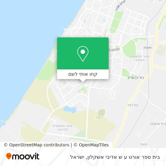 מפת בית ספר אורט ע ש אדיבי אשקלון