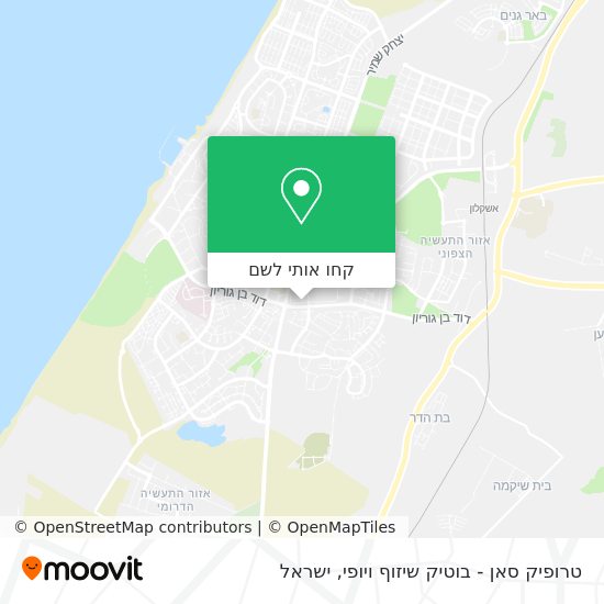 מפת טרופיק סאן - בוטיק שיזוף ויופי