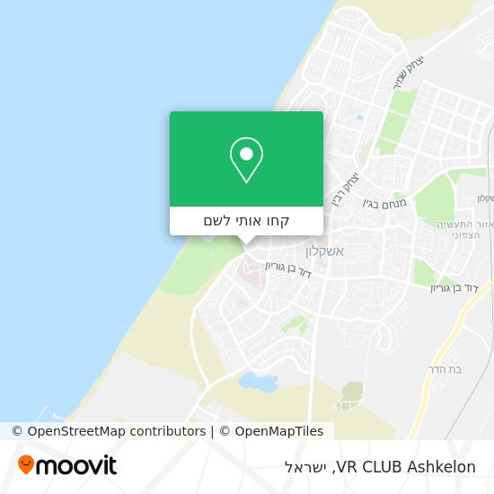 מפת VR CLUB Ashkelon