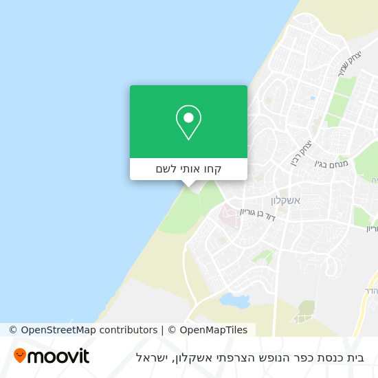 מפת בית כנסת כפר הנופש הצרפתי אשקלון