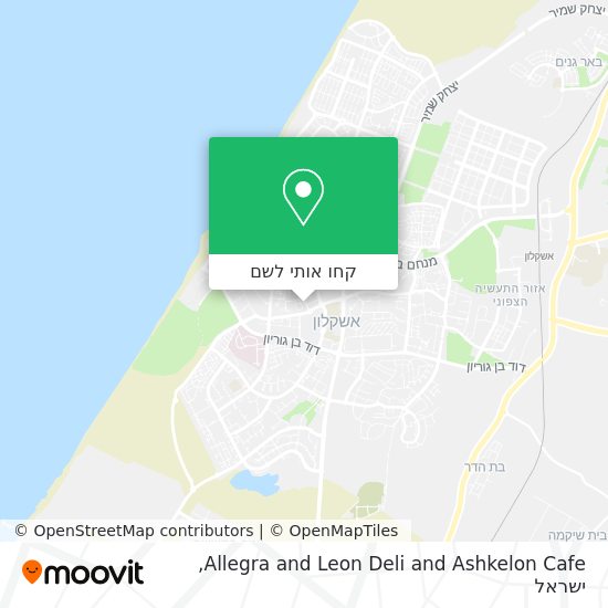 מפת Allegra and Leon Deli and Ashkelon Cafe
