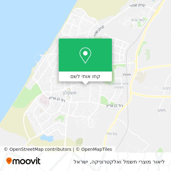 מפת ליאור מוצרי חשמל ואלקטרוניקה