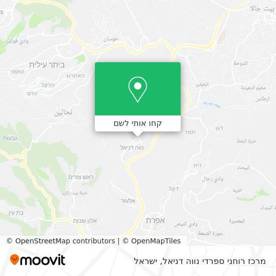 מפת מרכז רוחני ספרדי נווה דניאל