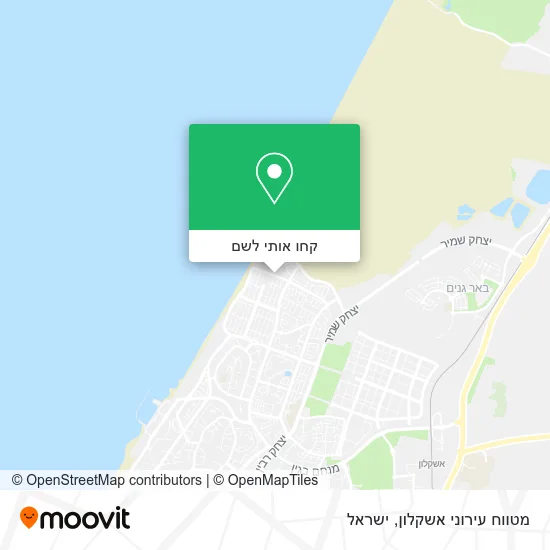 מפת מטווח עירוני אשקלון