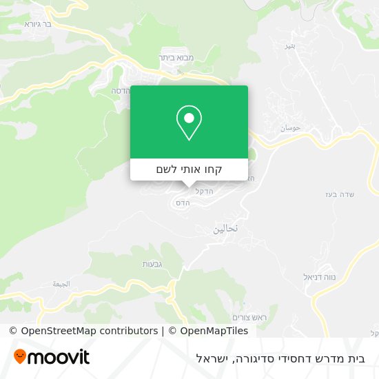 מפת בית מדרש דחסידי סדיגורה