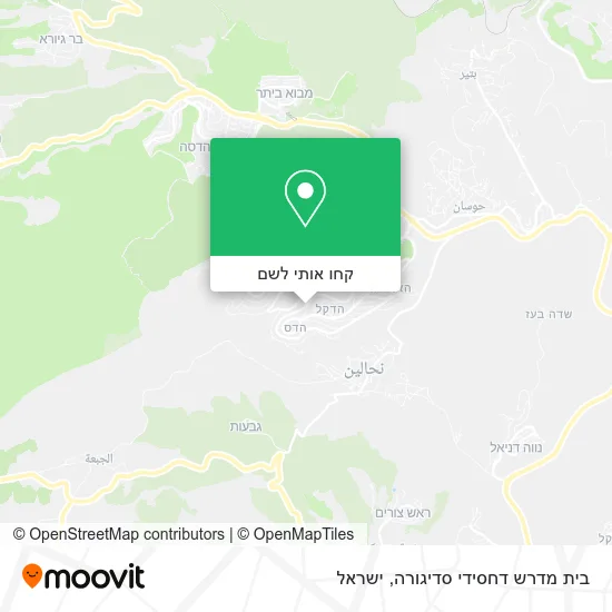 מפת בית מדרש דחסידי סדיגורה