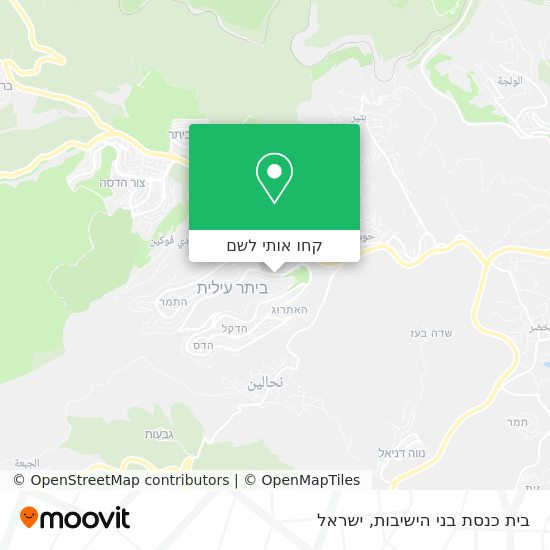 מפת בית כנסת בני הישיבות