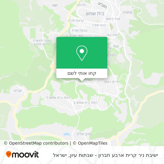 מפת ישיבת ניר קרית ארבע חברון - שבתות עיון