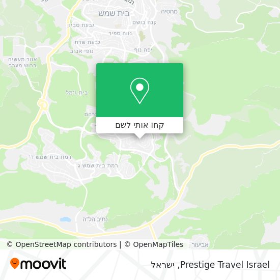 מפת Prestige Travel Israel