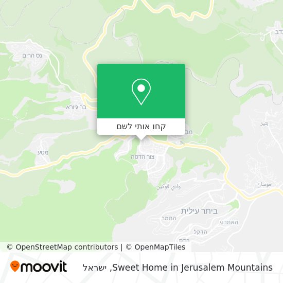 מפת Sweet Home in Jerusalem Mountains