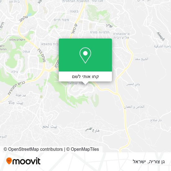 מפת גן צוריה