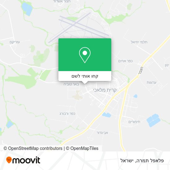 מפת פלאפל תמרה
