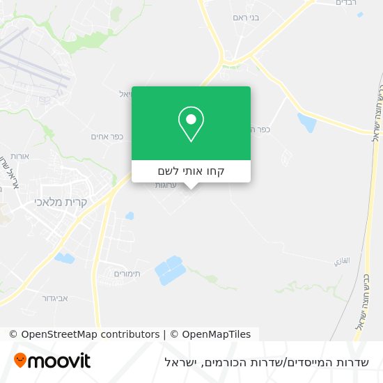 מפת שדרות המייסדים/שדרות הכורמים