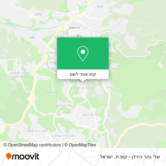 מפת שד' נהר הירדן - קופ ח