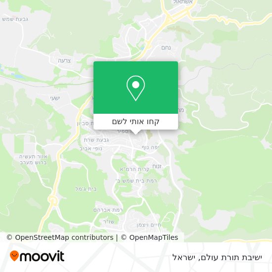 מפת ישיבת תורת עולם