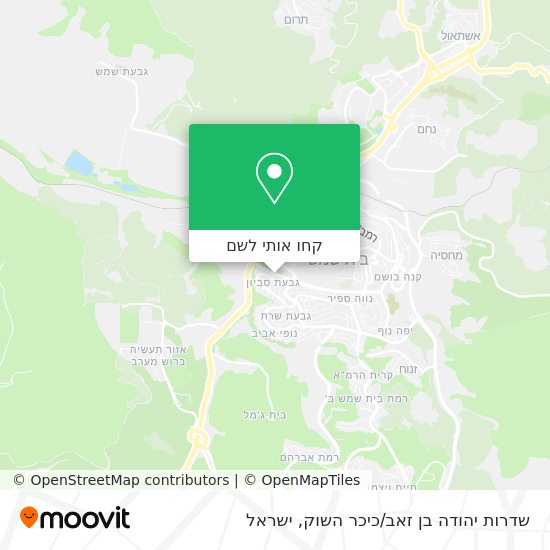 מפת שדרות יהודה בן זאב/כיכר השוק