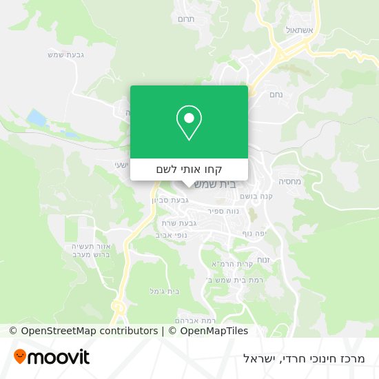 מפת מרכז חינוכי חרדי