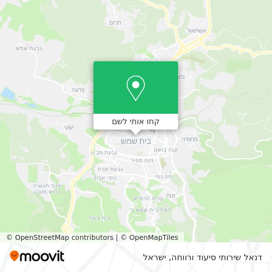 מפת דנאל שירותי סיעוד ורווחה