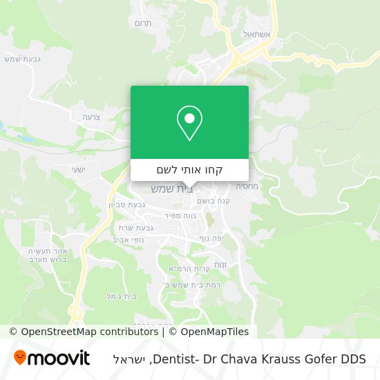 מפת Dentist- Dr Chava Krauss Gofer DDS