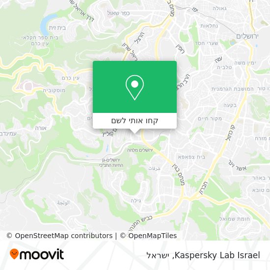 מפת Kaspersky Lab Israel