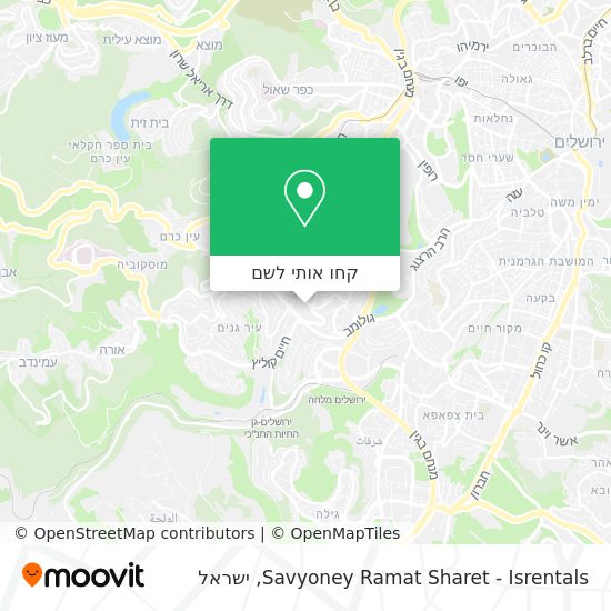 מפת Savyoney Ramat Sharet - Isrentals