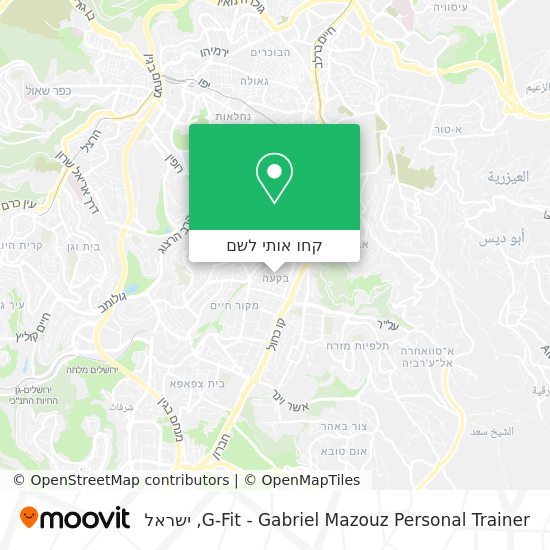מפת G-Fit - Gabriel Mazouz Personal Trainer