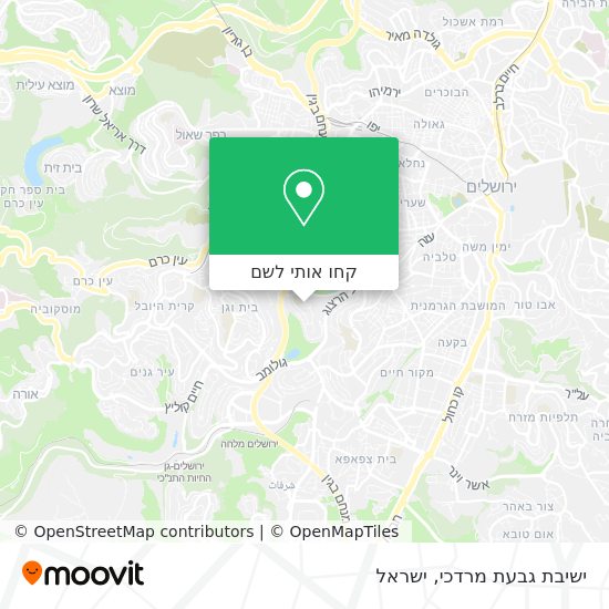 מפת ישיבת גבעת מרדכי
