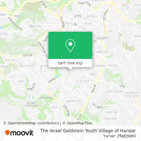 מפת The Israel Goldstein Youth Village of Hanoar Hatzioni