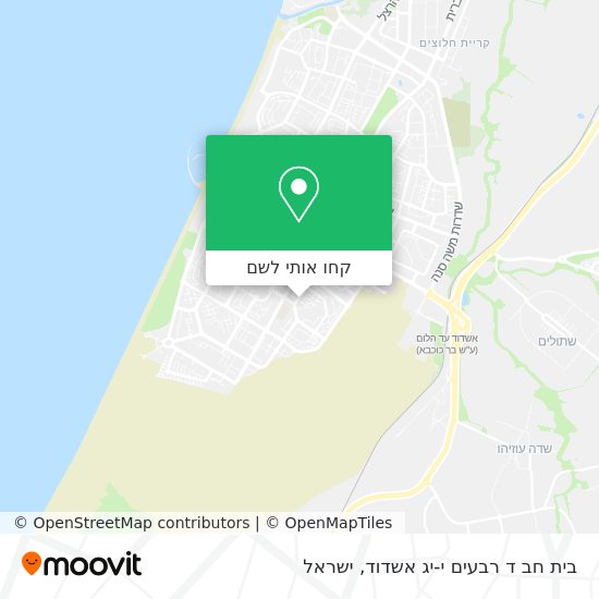 מפת בית חב ד רבעים י-יג אשדוד