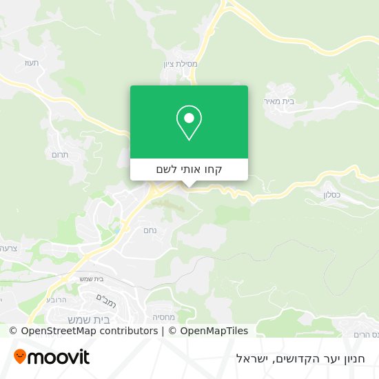 מפת חניון יער הקדושים