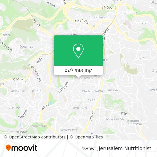מפת Jerusalem Nutritionist