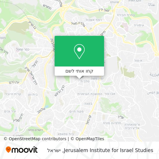 מפת Jerusalem Institute for Israel Studies