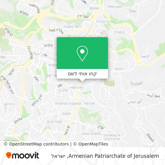 מפת Armenian Patriarchate of Jerusalem