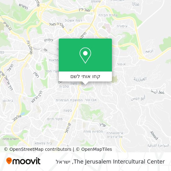 מפת The Jerusalem Intercultural Center