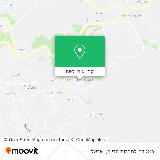 מפת האגודה לתרבות הדיור