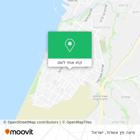 מפת פיצה פץ אשדוד