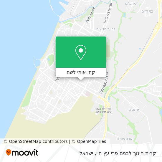 מפת קרית חינוך לבנים פרי עץ חיי