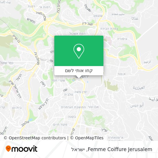 מפת Femme Coiffure Jerusalem