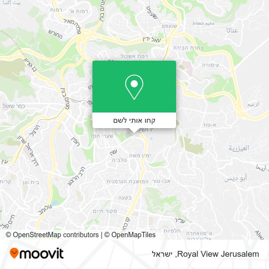 מפת Royal View Jerusalem