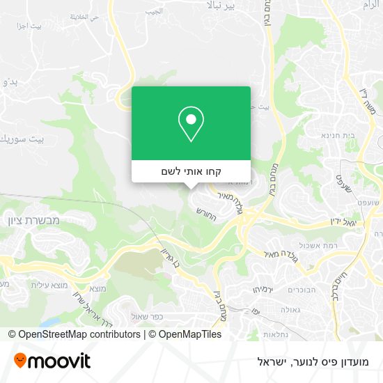 מפת מועדון פיס לנוער